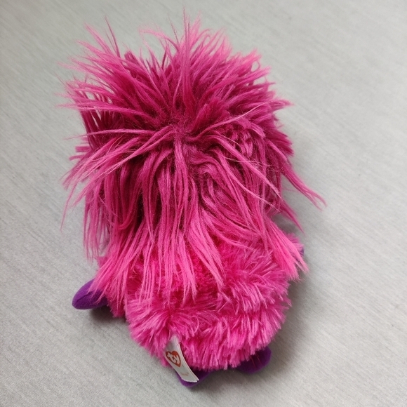 TY Beanie Boo Frizzys Zeezee The Monster 15 Cm Tall Pink Plush - Picture 2 of 4